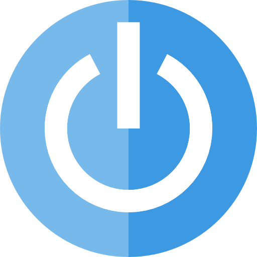 Power button Basic Straight Flat icon