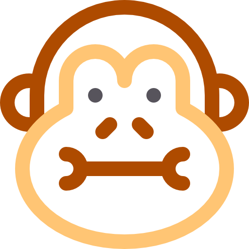 원숭이 Basic Rounded Lineal Color icon
