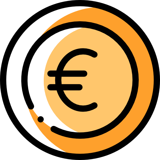 コイン Detailed Rounded Color Omission icon