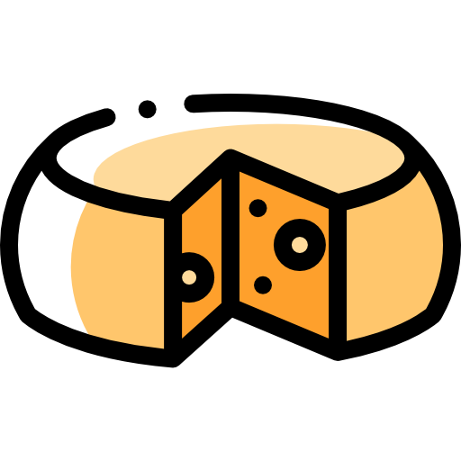 Cheese Detailed Rounded Color Omission icon