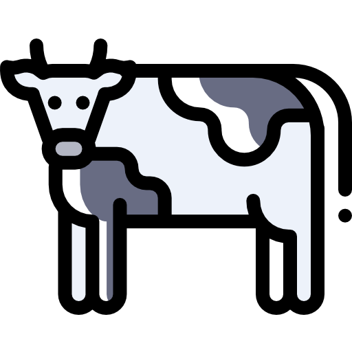 vaca Detailed Rounded Color Omission icono