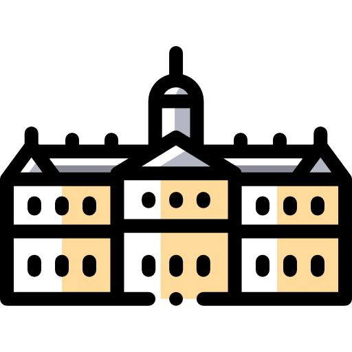 königlicher palast Detailed Rounded Color Omission icon