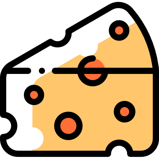 Cheese Detailed Rounded Color Omission icon