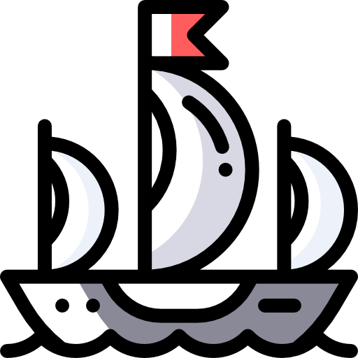 statek Detailed Rounded Color Omission ikona