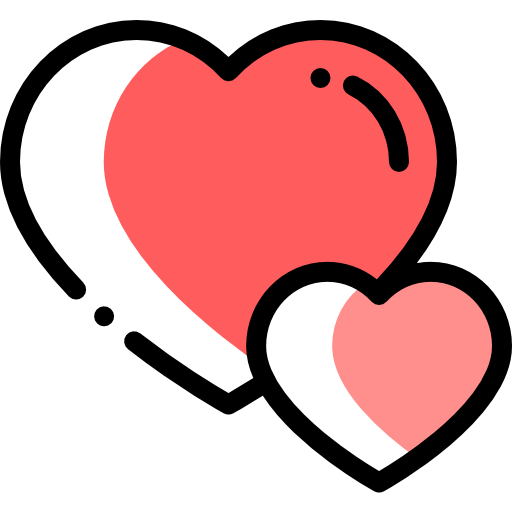miłość Detailed Rounded Color Omission ikona