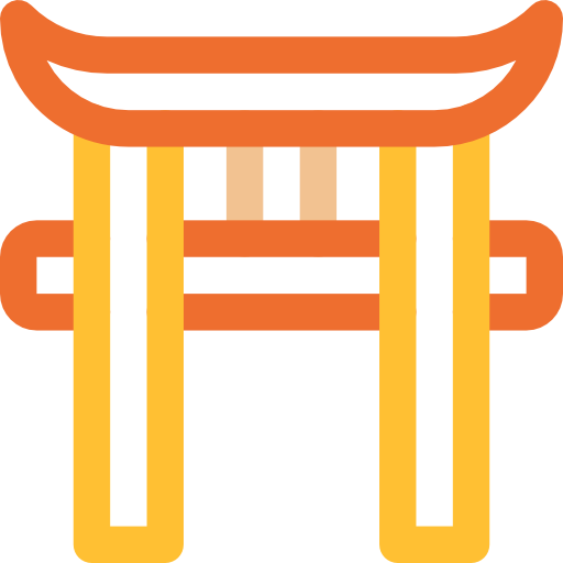 神道 Basic Rounded Lineal Color icon