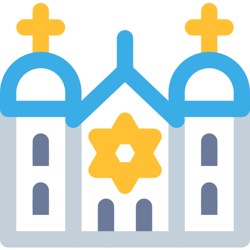 sinagoga Basic Rounded Lineal Color icono
