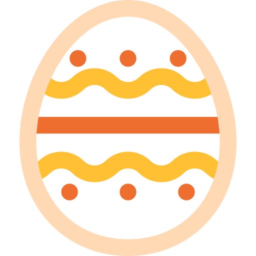 huevo de pascua Basic Rounded Lineal Color icono