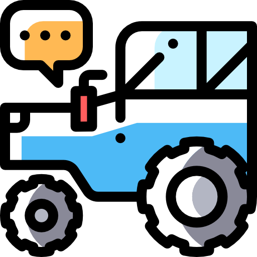 tractor Detailed Rounded Color Omission icono