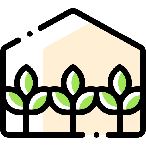 Farm house Detailed Rounded Color Omission icon