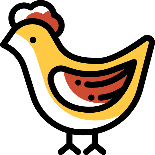 치킨 Detailed Rounded Color Omission icon