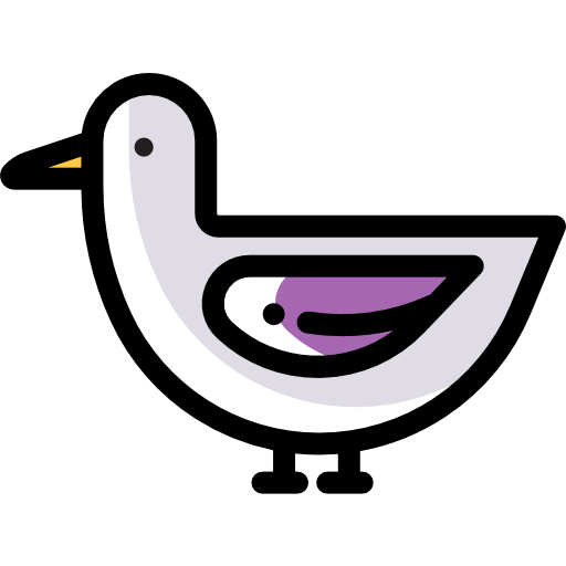 Duck Detailed Rounded Color Omission icon