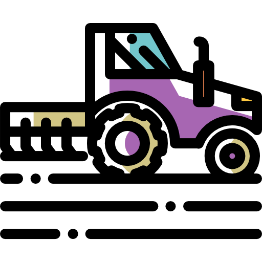 Tractor Detailed Rounded Color Omission icon