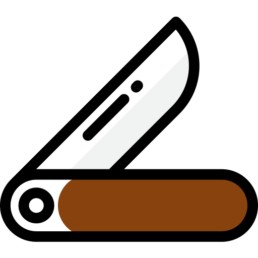 cuchillo del ejército suizo Detailed Rounded Color Omission icono