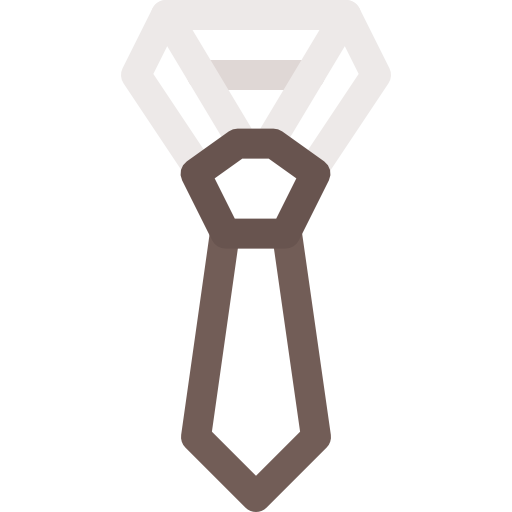 krawat Basic Rounded Lineal Color ikona