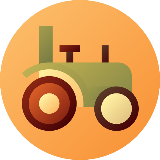 tractor Flat Circular Gradient icono