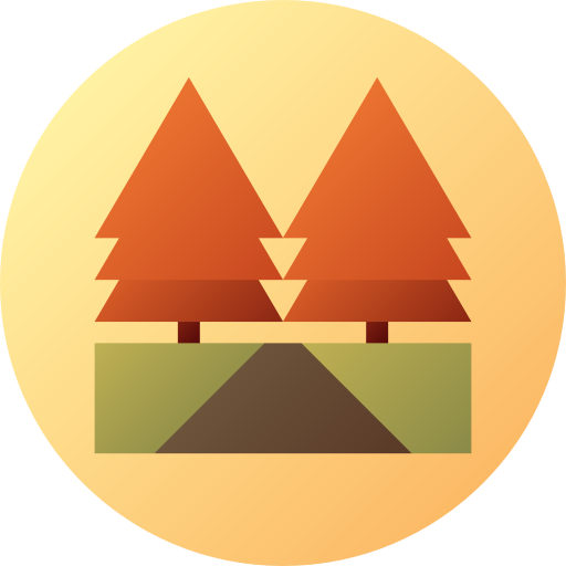 bosque Flat Circular Gradient icono