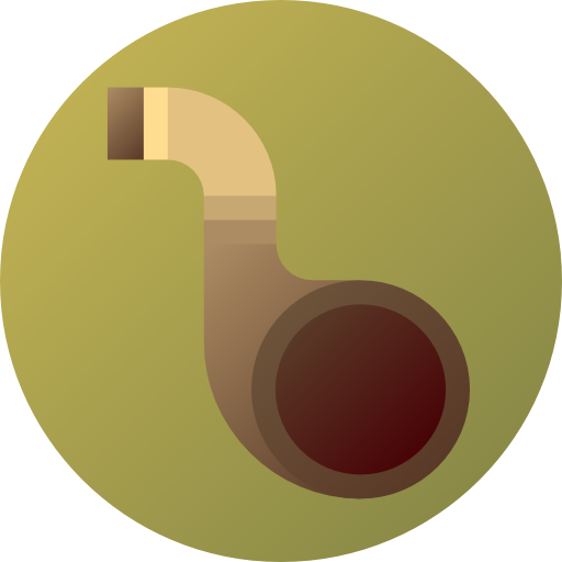 shofar Flat Circular Gradient icono