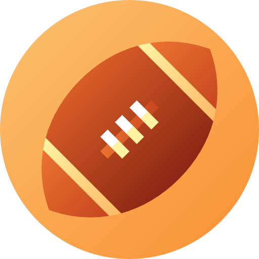 アメリカンフットボール Flat Circular Gradient icon