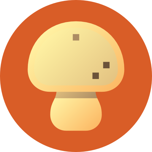 버섯 Flat Circular Gradient icon