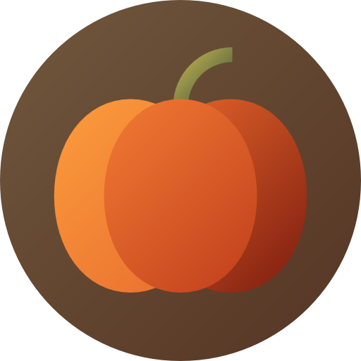 かぼちゃ Flat Circular Gradient icon