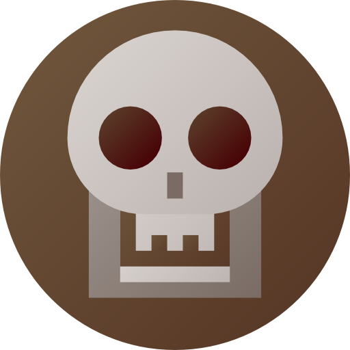 Skull Flat Circular Gradient icon