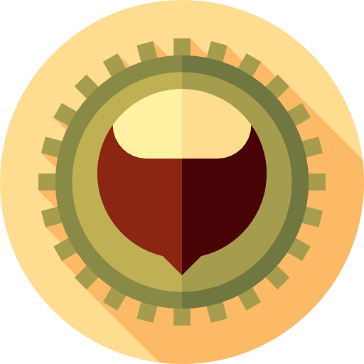 kastanie Flat Circular Flat icon