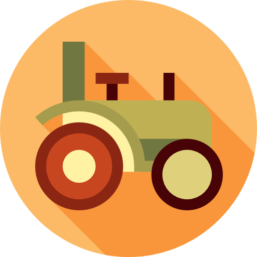 tracteur Flat Circular Flat Icône