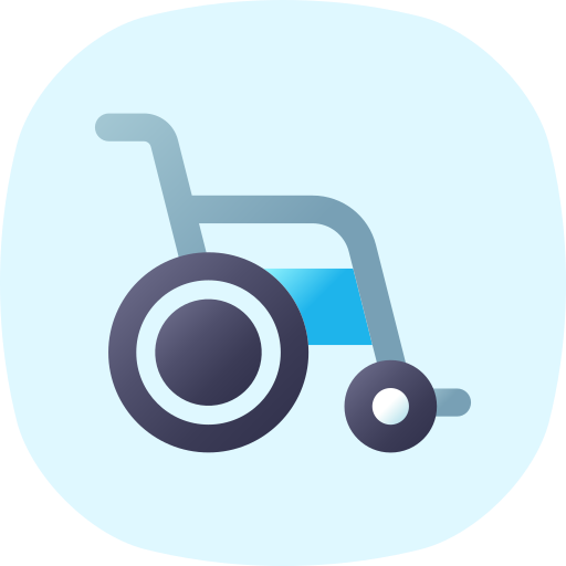 silla de ruedas Generic gradient fill icono
