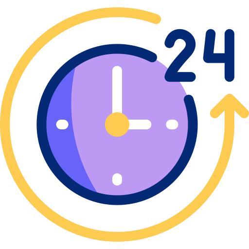 24 시간 Basic Accent Lineal Color icon