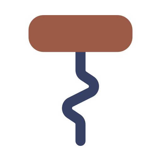 korkociąg Generic color fill ikona