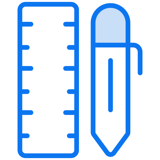 lápiz y regla Generic color lineal-color icono
