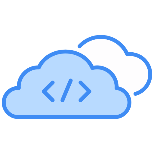 Cloud coding Generic color lineal-color icon