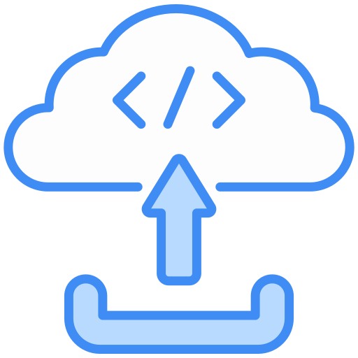 Cloud upload Generic color lineal-color icon