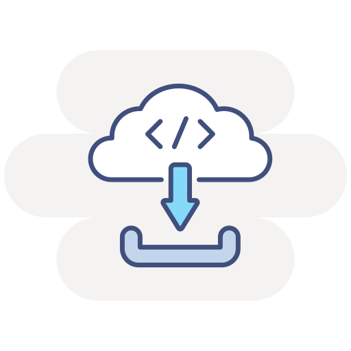 Cloud download Generic color lineal-color icon