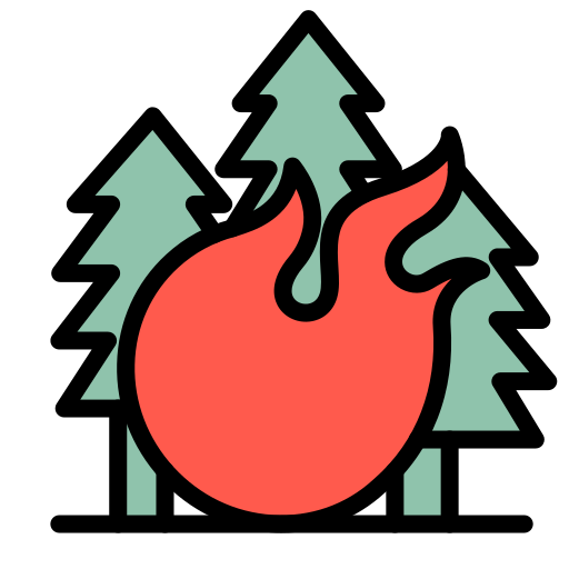 森林火災 Generic color lineal-color icon