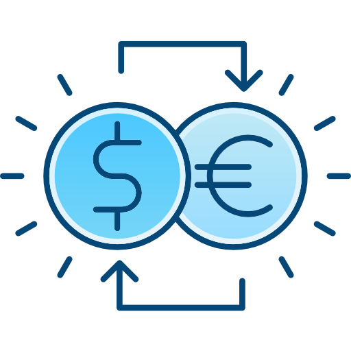 Exchange Cubydesign Blue icon