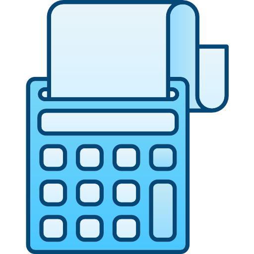 Accounting Cubydesign Blue icon