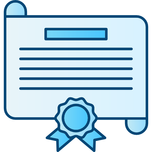 Diploma Cubydesign Blue icon