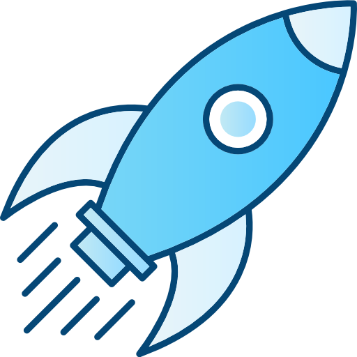 Rocket Cubydesign Blue icon
