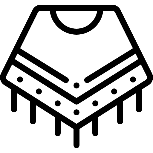 ポンチョ Detailed Rounded Lineal icon