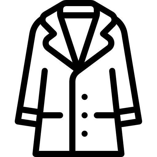 トレンチコート Detailed Rounded Lineal icon