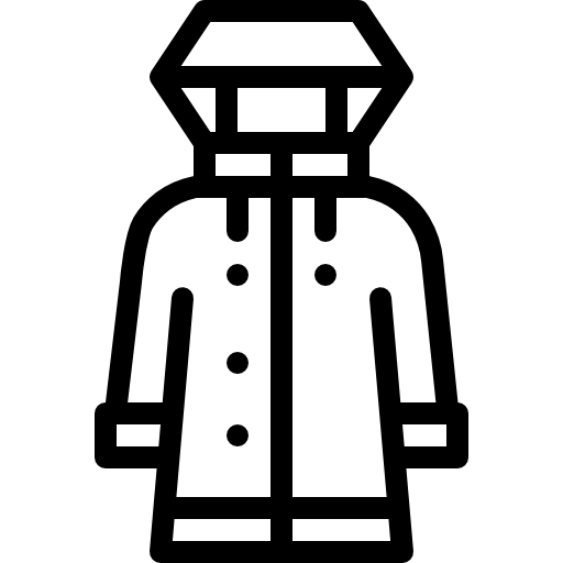 impermeabile Detailed Rounded Lineal icona