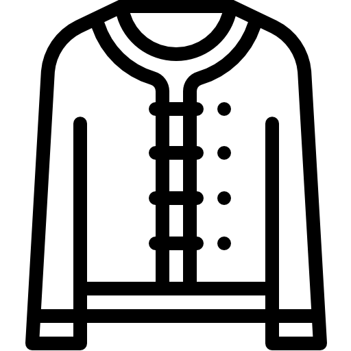카디건 Detailed Rounded Lineal icon