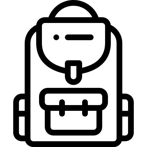 배낭 Detailed Rounded Lineal icon