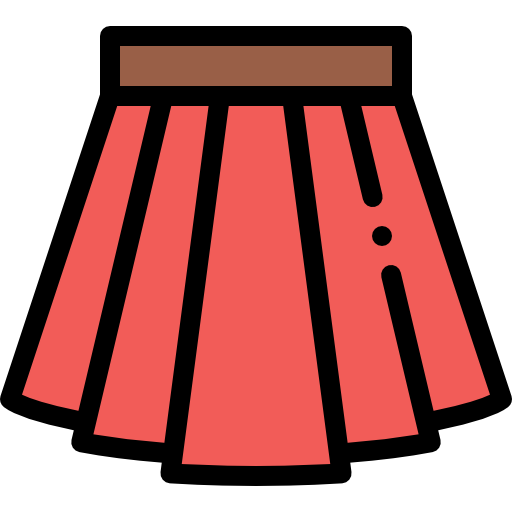 Skirt Detailed Rounded Lineal color icon