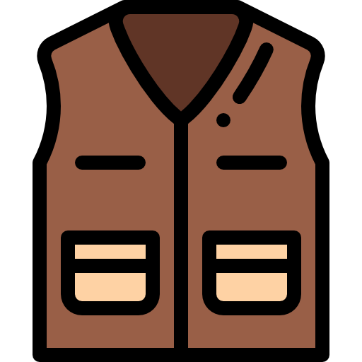 Vest Detailed Rounded Lineal color icon