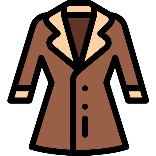 Raincoat Detailed Rounded Lineal color icon