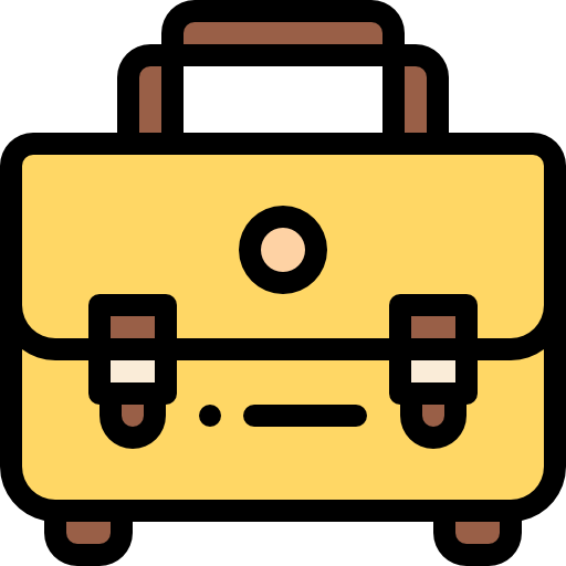 Suitcase Detailed Rounded Lineal color icon