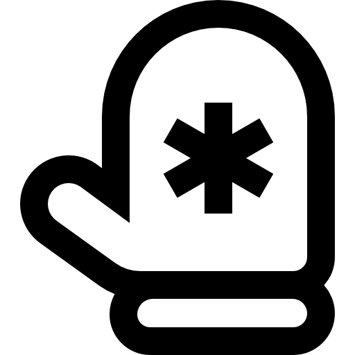 Mitten Super Basic Straight Outline icon